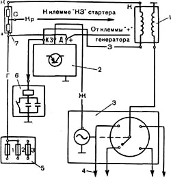 Схема бесконтактной электронной системы зажигания автомобиля УАЗ-31512